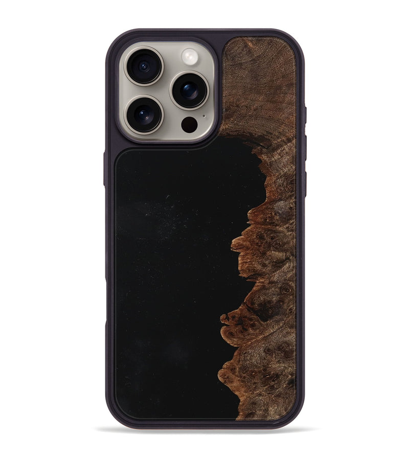 iPhone 16 Pro Max Wood Phone Case - Kelly (Pure Black, 725907)