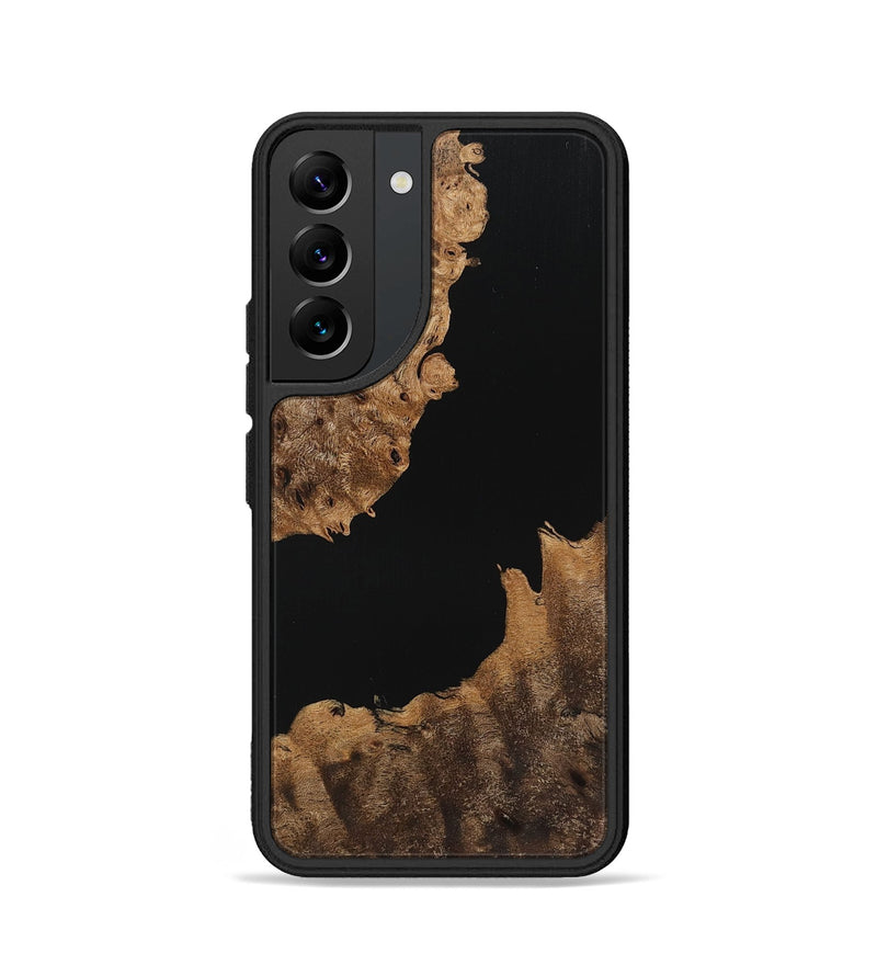 Galaxy S22 Wood Phone Case - Elijah (Pure Black, 725909)