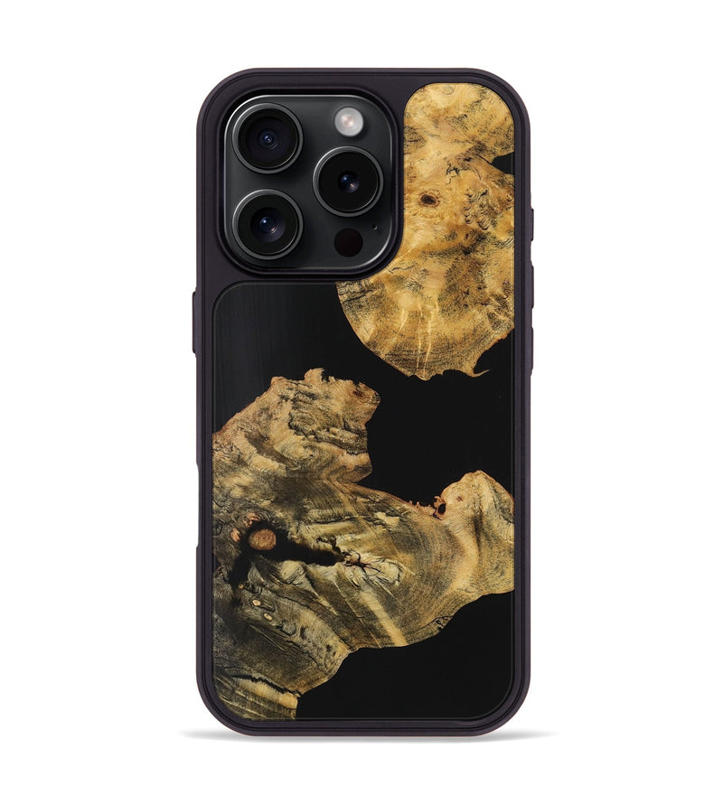 iPhone 16 Pro Wood Phone Case - Tammie (Pure Black, 725913)