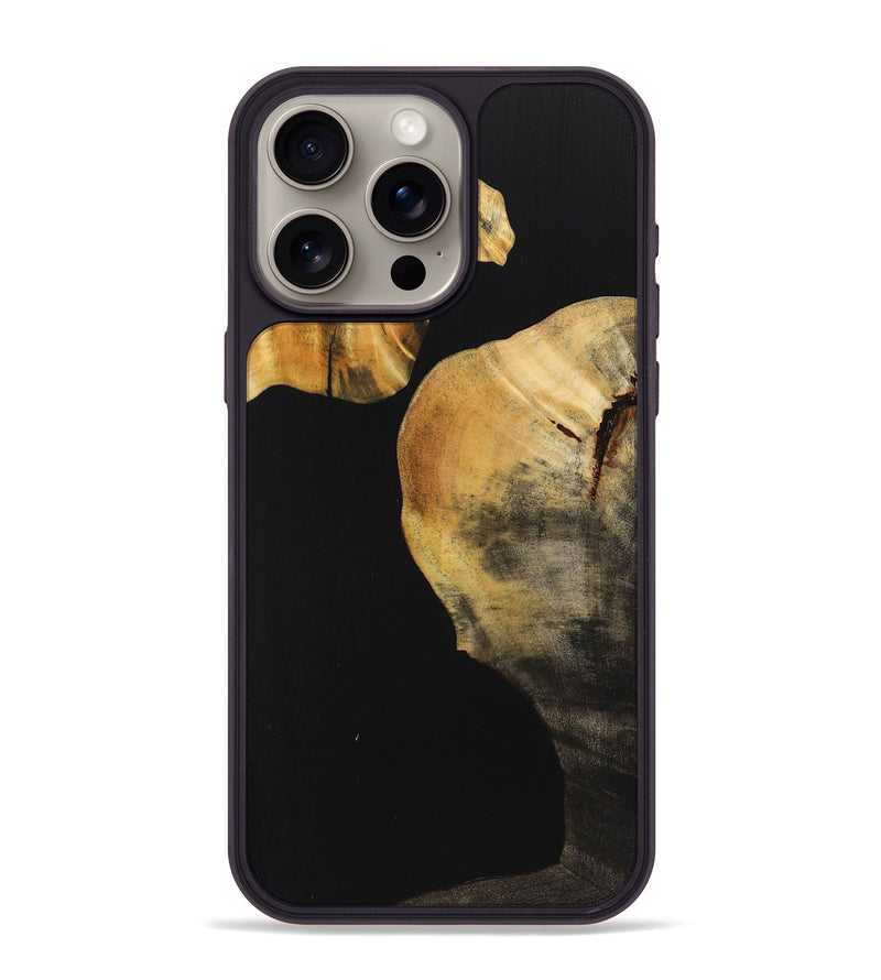 iPhone 15 Pro Max Wood Phone Case - Staci (Pure Black, 725918)