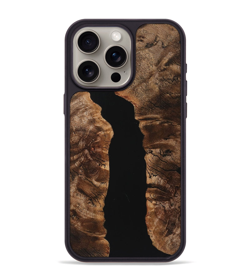 iPhone 15 Pro Max Wood Phone Case - Jayleen (Pure Black, 725924)