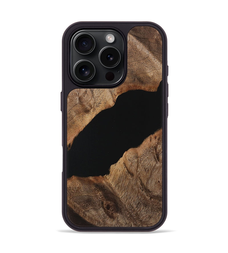 iPhone 16 Pro Wood Phone Case - Hanna (Pure Black, 725926)