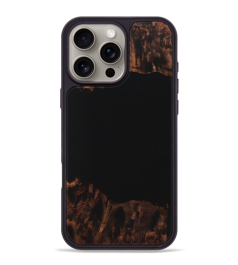 iPhone 16 Pro Max Wood Phone Case - Cathy (Pure Black, 725935)