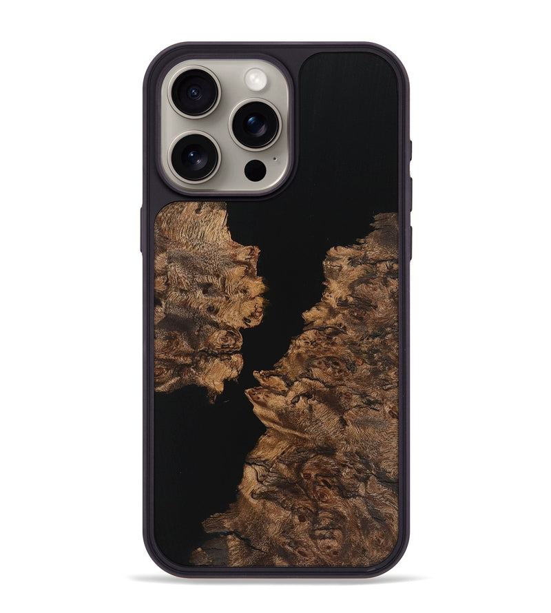 iPhone 15 Pro Max Wood Phone Case - Jazmine (Pure Black, 725940)