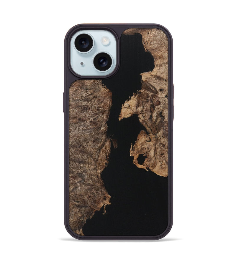 iPhone 15 Wood Phone Case - Devonte (Pure Black, 725943)