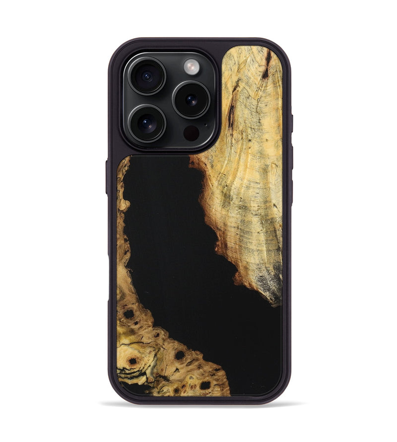 iPhone 16 Pro Wood Phone Case - Clayton (Pure Black, 725945)