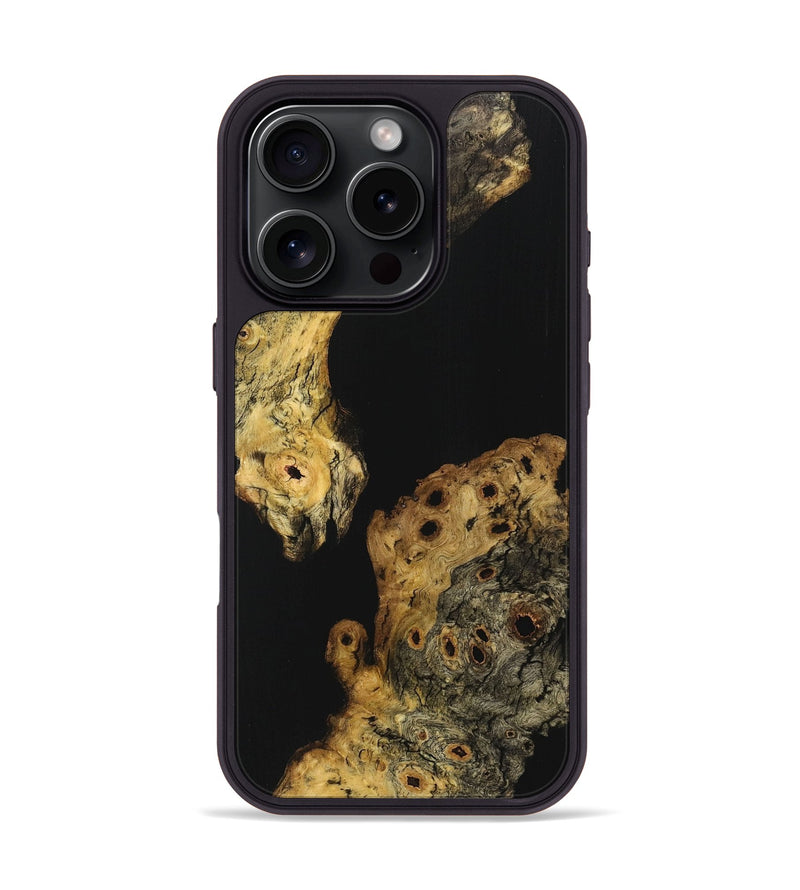 iPhone 16 Pro Wood Phone Case - Frankie (Pure Black, 725954)