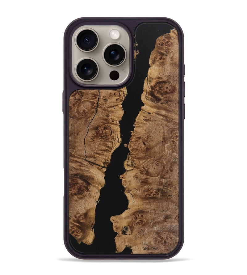 iPhone 16 Pro Max Wood Phone Case - Juanita (Pure Black, 725959)