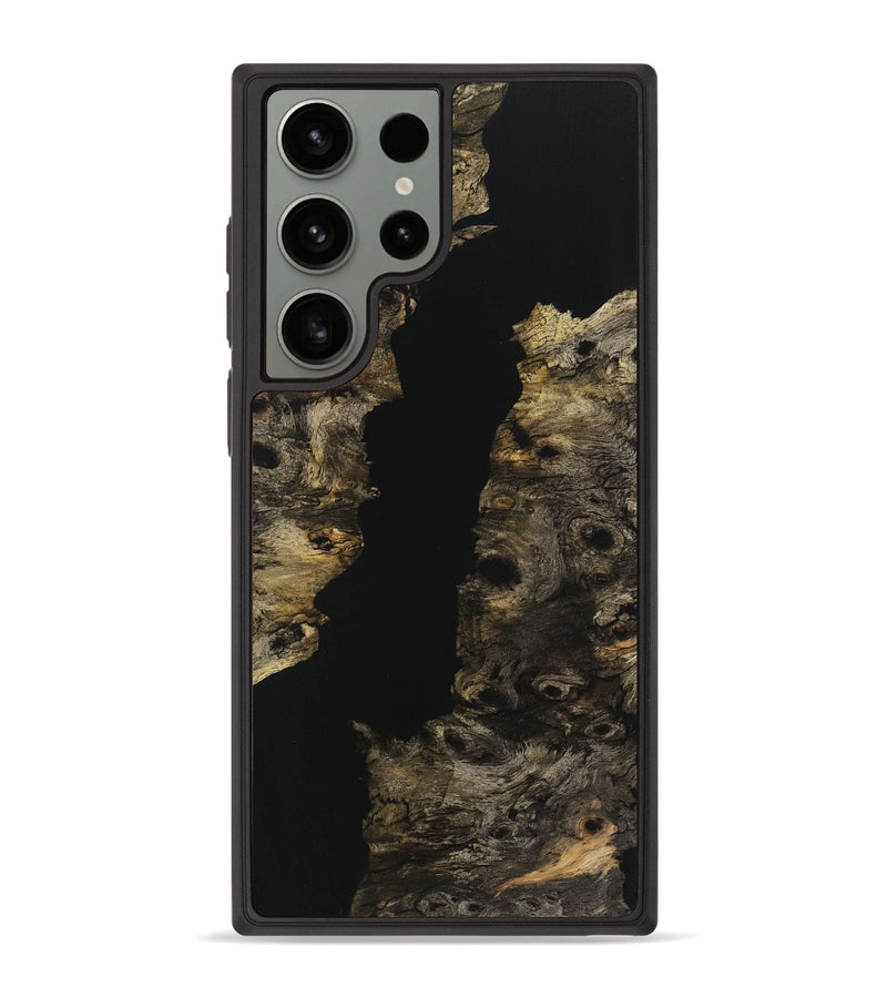 Galaxy S23 Ultra Wood Phone Case - Delbert (Pure Black, 725961)