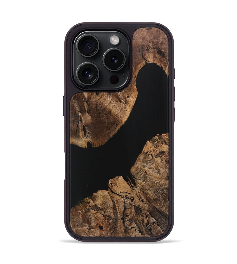 iPhone 16 Pro Wood Phone Case - Esther (Pure Black, 725963)