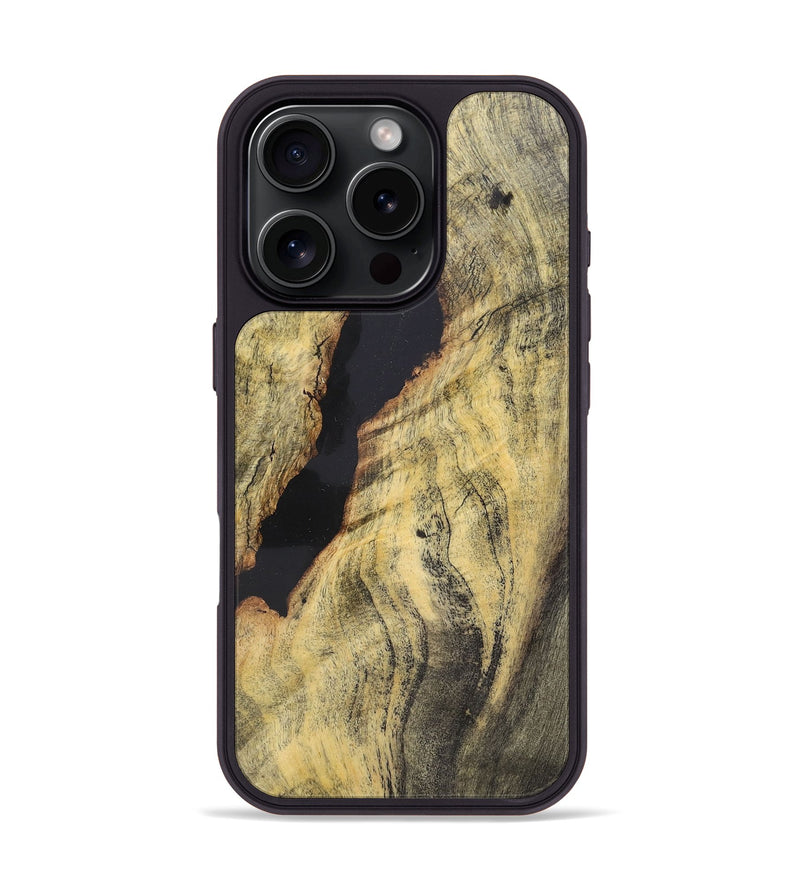iPhone 16 Pro Wood Phone Case - Ginger (Wood Burl, 726321)