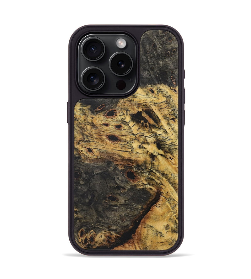 iPhone 15 Pro Wood Phone Case - Mercedes (Wood Burl, 726329)