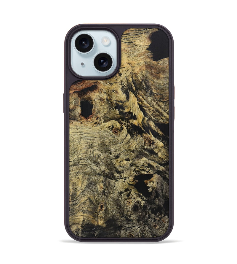 iPhone 15 Wood Phone Case - Kelly (Wood Burl, 726367)