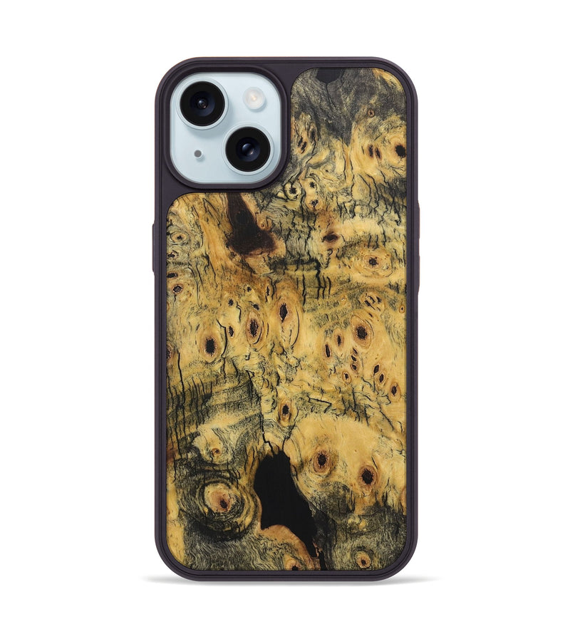 iPhone 15 Wood Phone Case - Gerald (Wood Burl, 726402)