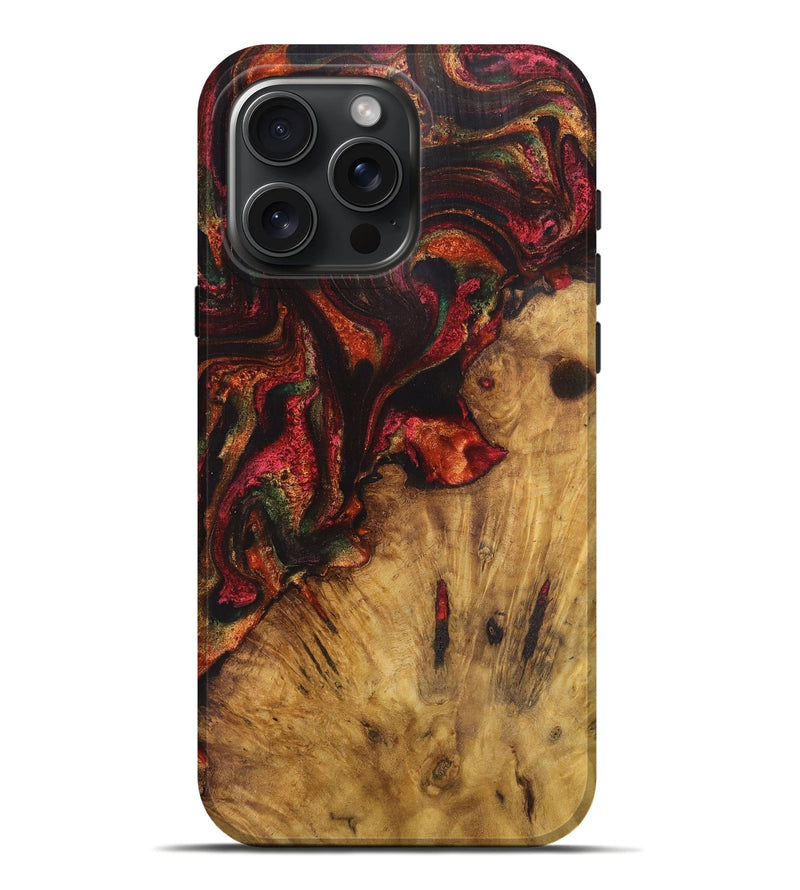 iPhone 16 Pro Max Wood Live Edge Phone Case - Madison (Red, 726539)