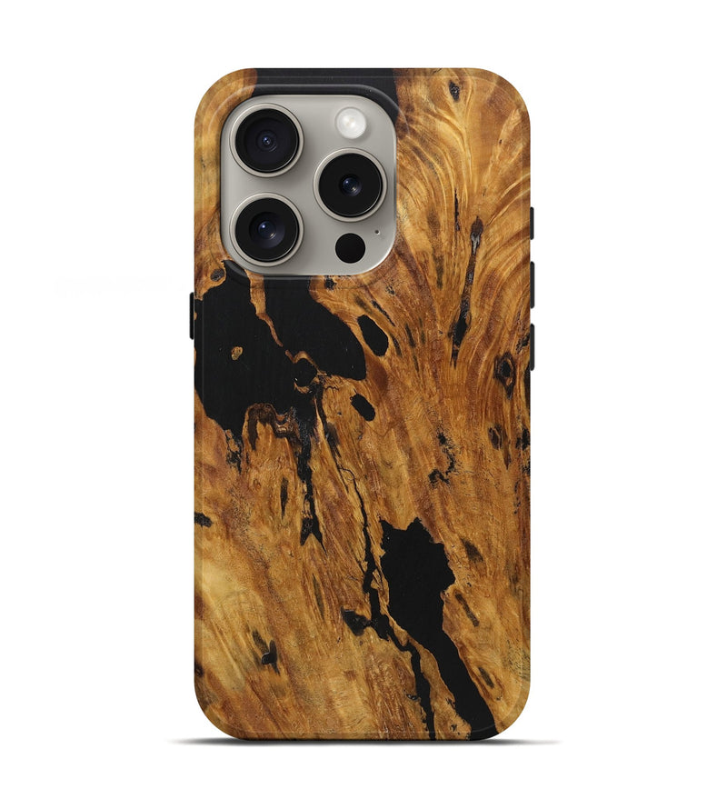 iPhone 16 Pro Wood Live Edge Phone Case - Brett (Pure Black, 726669)