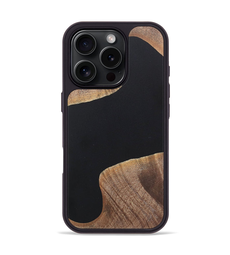 iPhone 16 Pro Wood Phone Case - Lachu (Pure Black, 726943)