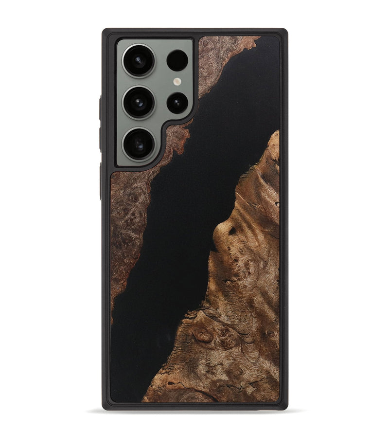 Galaxy S23 Ultra Wood Phone Case - Mathilde (Pure Black, 726957)