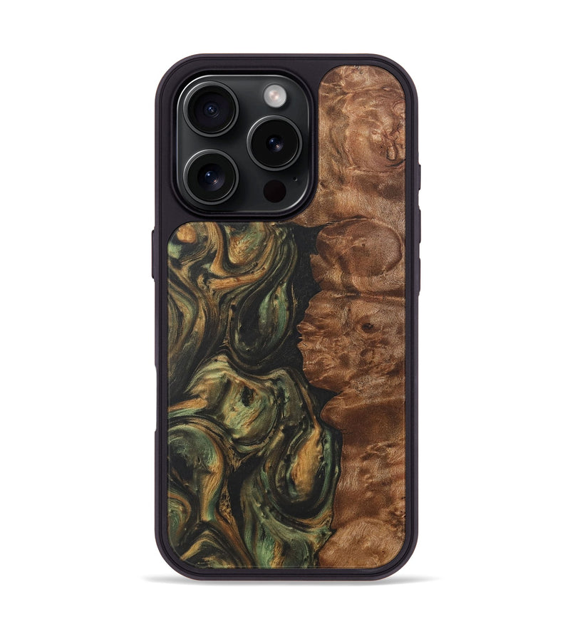 iPhone 16 Pro Wood Phone Case - Prentiss (Green, 727049)