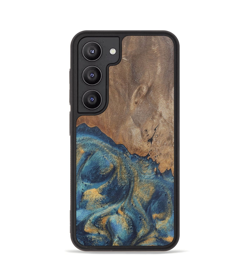 Galaxy S23 Wood Phone Case - Lalit (Teal & Gold, 727127)