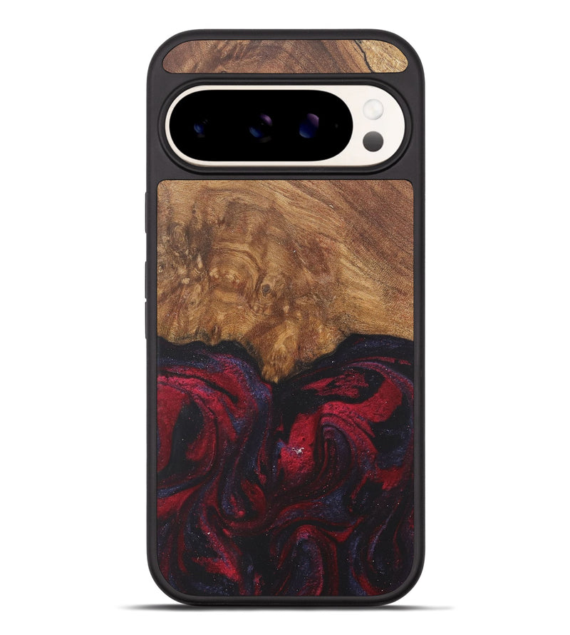 Pixel 9 Pro XL Wood Phone Case - Tuhina (Red, 727171)