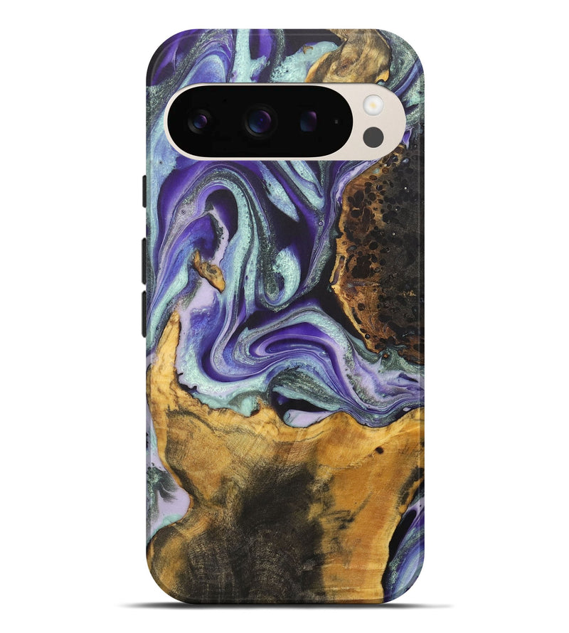 Pixel 9 Pro XL Wood Live Edge Phone Case - Alvy (Purple, 727220)