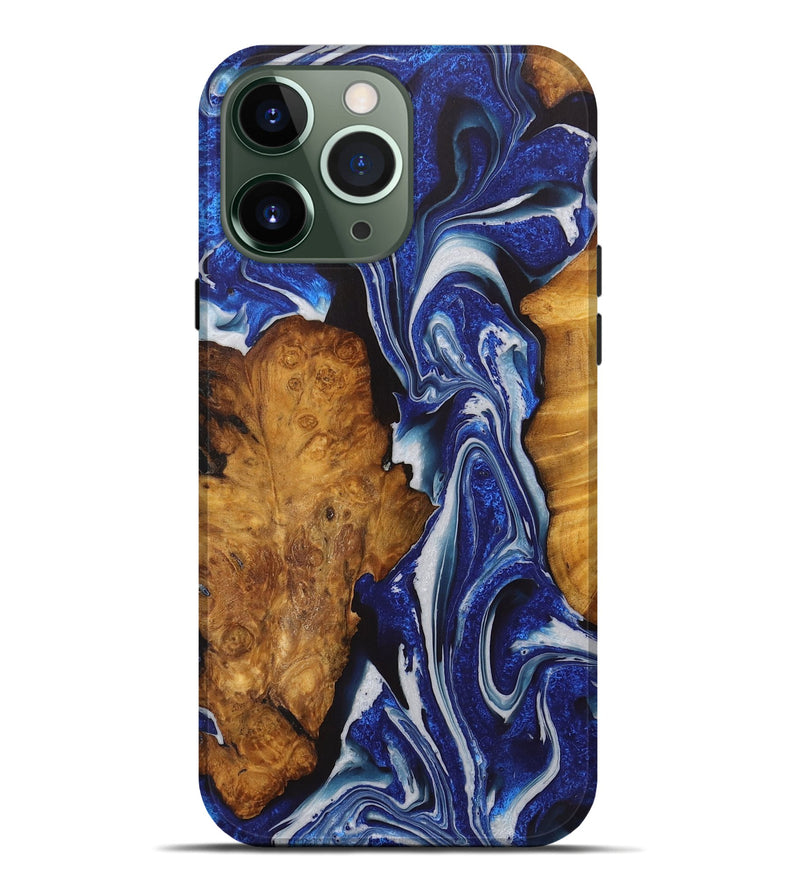 iPhone 13 Pro Max Wood Live Edge Phone Case - Elia (Blue, 727250)
