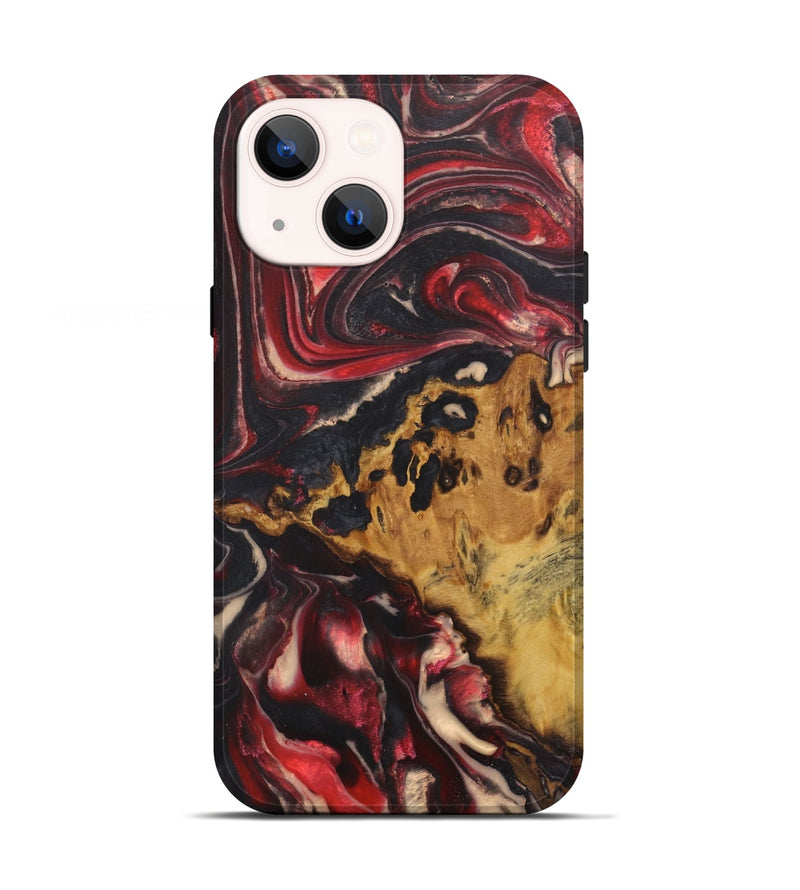 iPhone 13 Wood Live Edge Phone Case - Indira (Red, 727258)