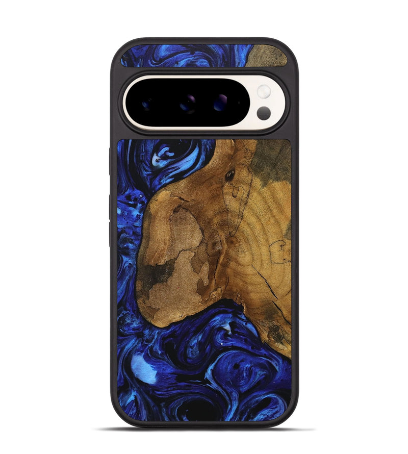 Pixel 9 Wood Phone Case - Cassandre (Blue, 727477)
