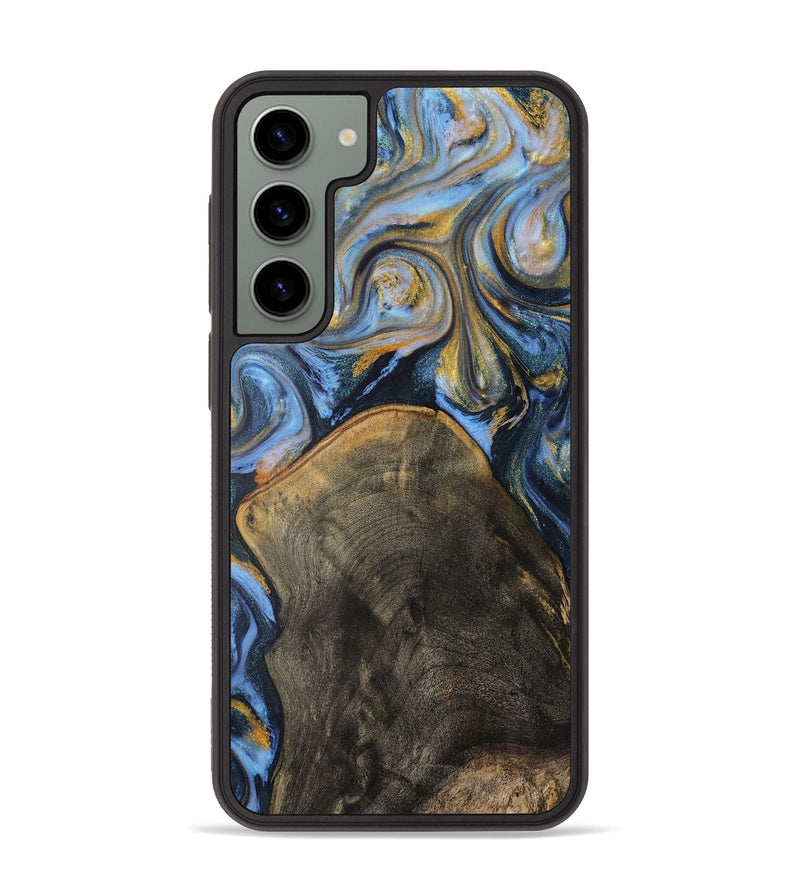 Galaxy S23 Plus Wood Phone Case - Nannie (Teal & Gold, 727567)