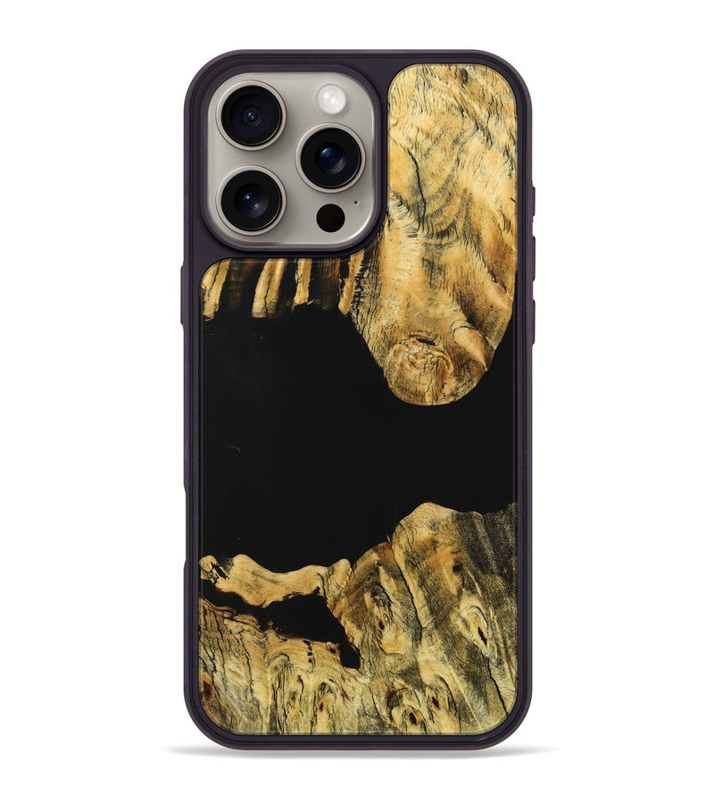 iPhone 16 Pro Max Wood Phone Case - Karley (Pure Black, 727896)