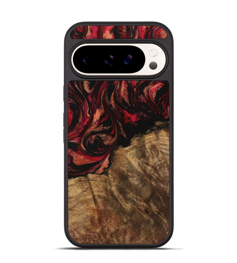 Pixel 9 Wood Phone Case - Donovan (Red, 728121)