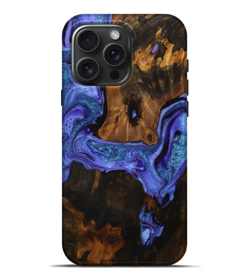 iPhone 16 Pro Max Wood Live Edge Phone Case - Leitha (Purple, 728161)