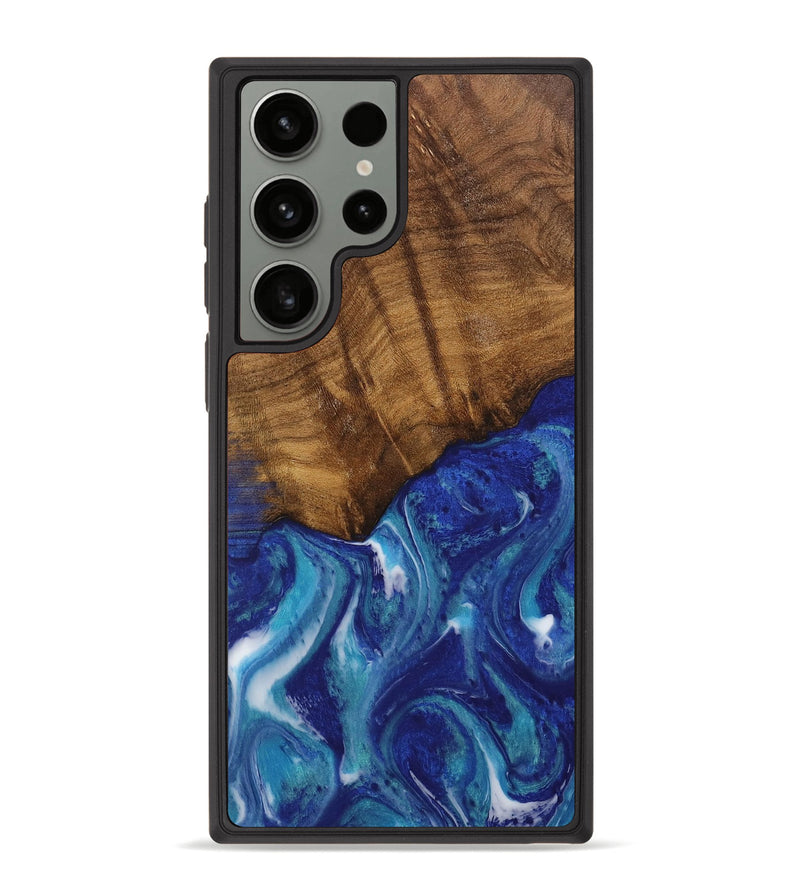 Galaxy S23 Ultra Wood Phone Case - Ibby (Blue, 728187)