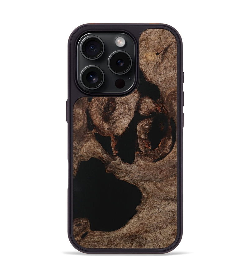iPhone 16 Pro Wood Phone Case - Lynnea (Pure Black, 728239)