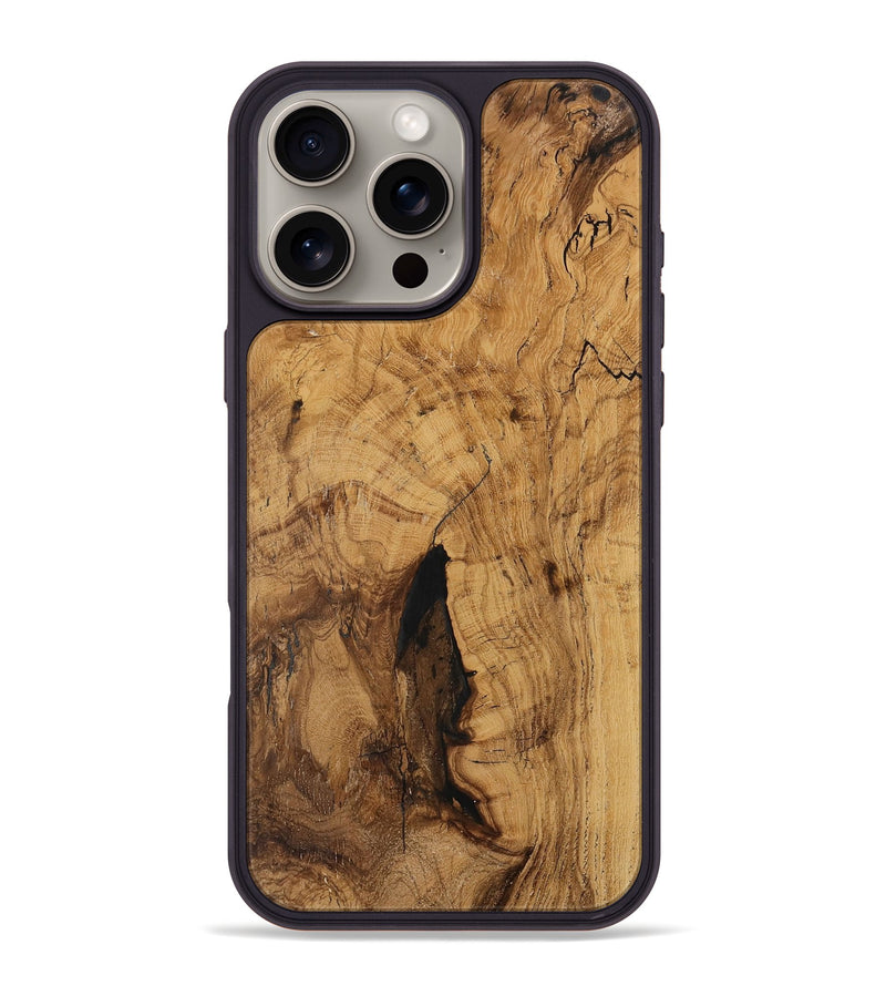 iPhone 16 Pro Max Wood Phone Case - Elysha (Wood Burl, 728247)