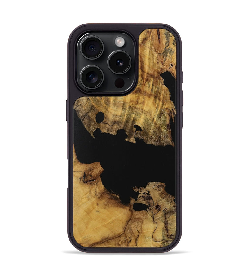 iPhone 16 Pro Wood Phone Case - Wilkin (Pure Black, 728384)