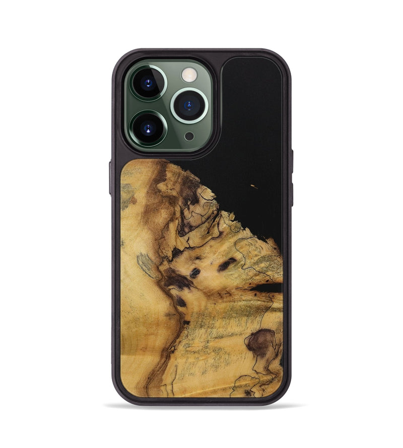 iPhone 13 Pro Wood Phone Case - Diju (Pure Black, 728395)
