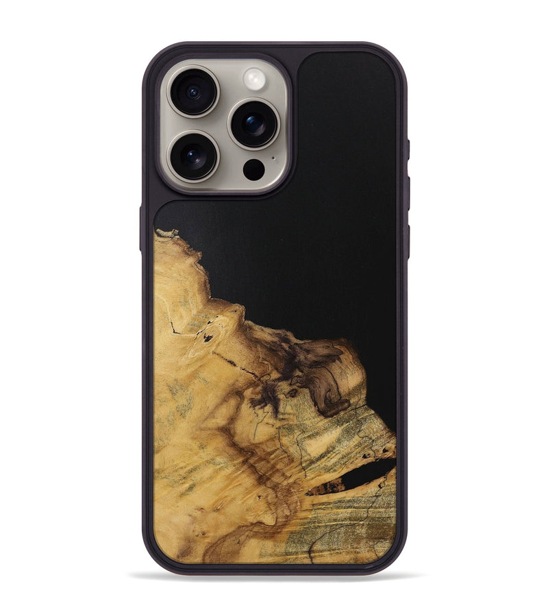 iPhone 15 Pro Max Wood Phone Case - Maryam (Pure Black, 728396)