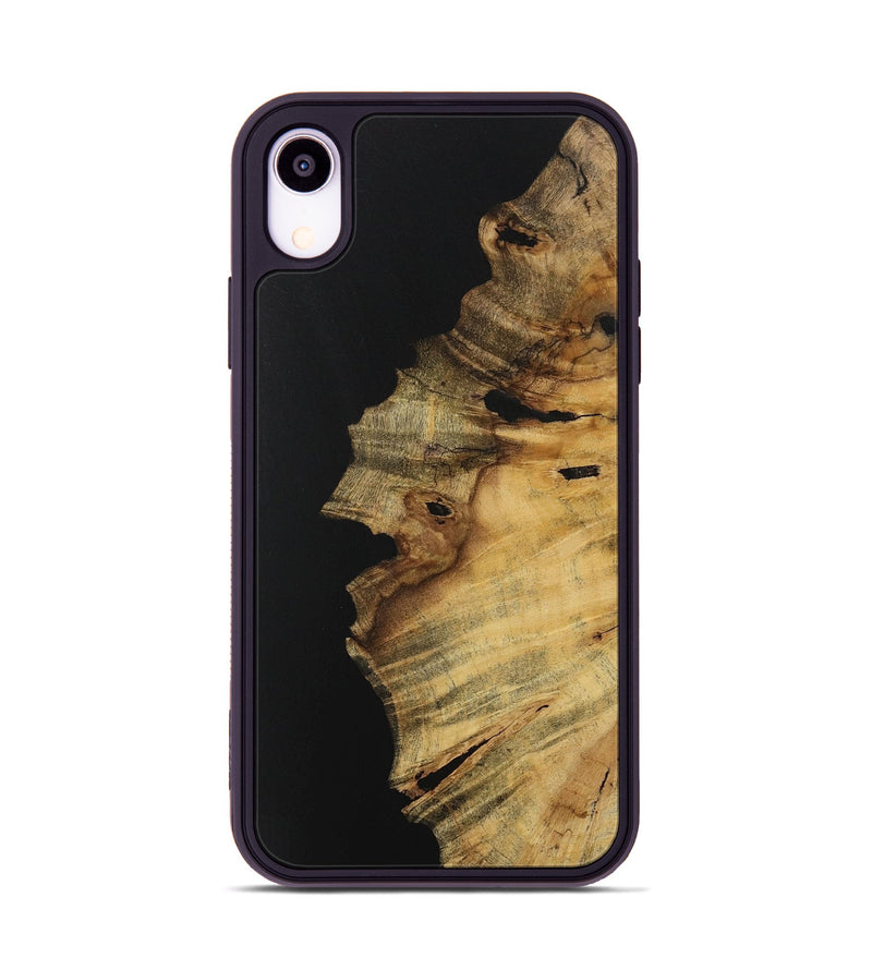 iPhone Xr Wood Phone Case - Cherry (Pure Black, 728397)