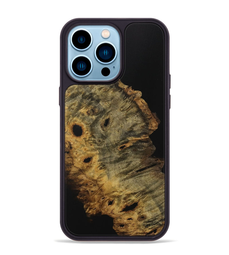 iPhone 14 Pro Max Wood Phone Case - Perry (Pure Black, 728400)