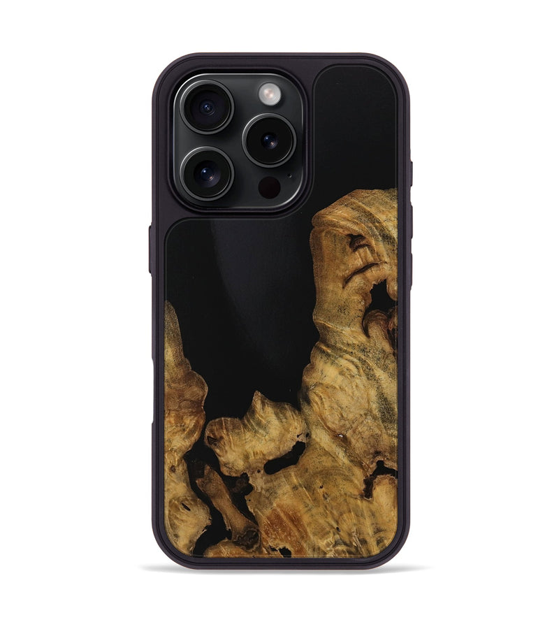 iPhone 16 Pro Wood Phone Case - Tech (Pure Black, 728406)