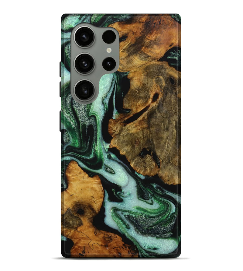 Galaxy S24 Ultra Wood Live Edge Phone Case - Nicki (Green, 728532)