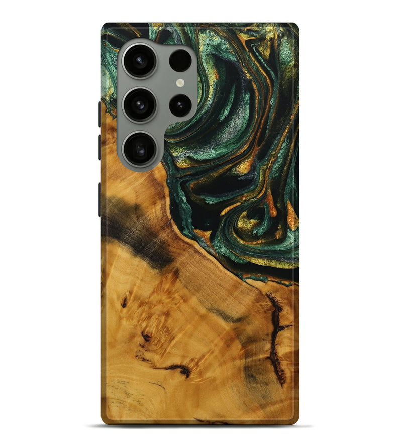 Galaxy S24 Ultra Wood Live Edge Phone Case - Alphonso (Green, 728538)