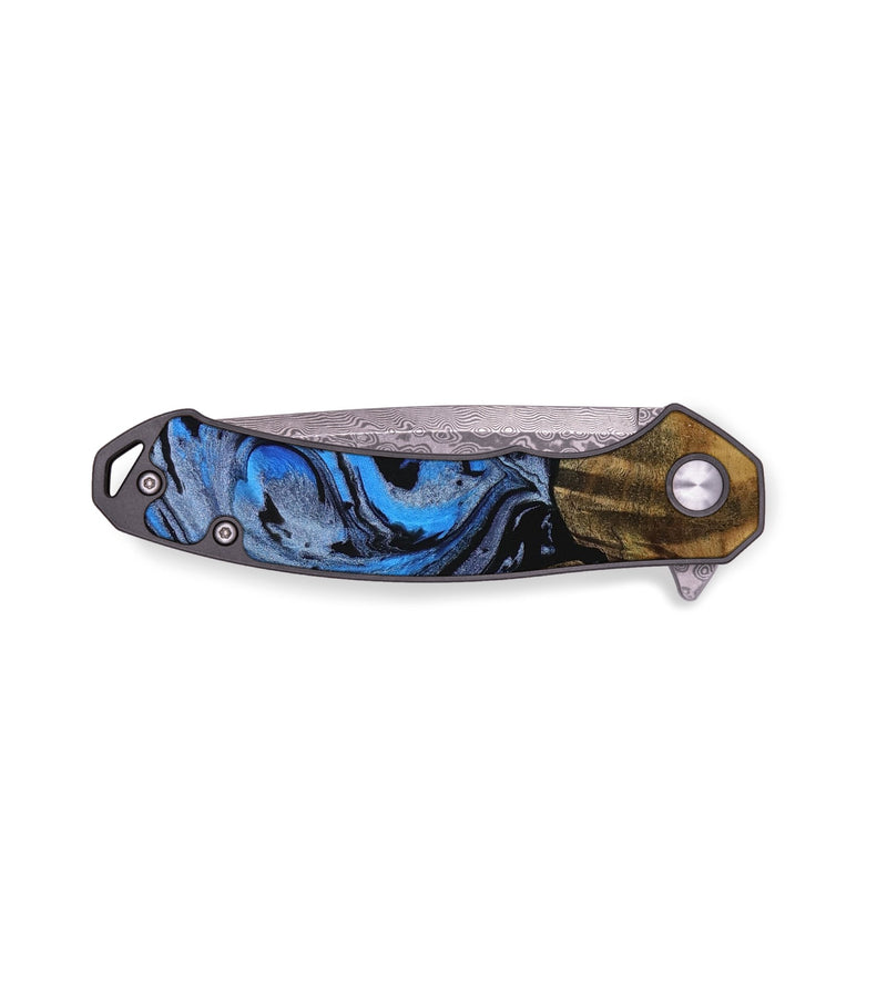 EDC Wood Pocket Knife - Janelle (Blue, 728584)