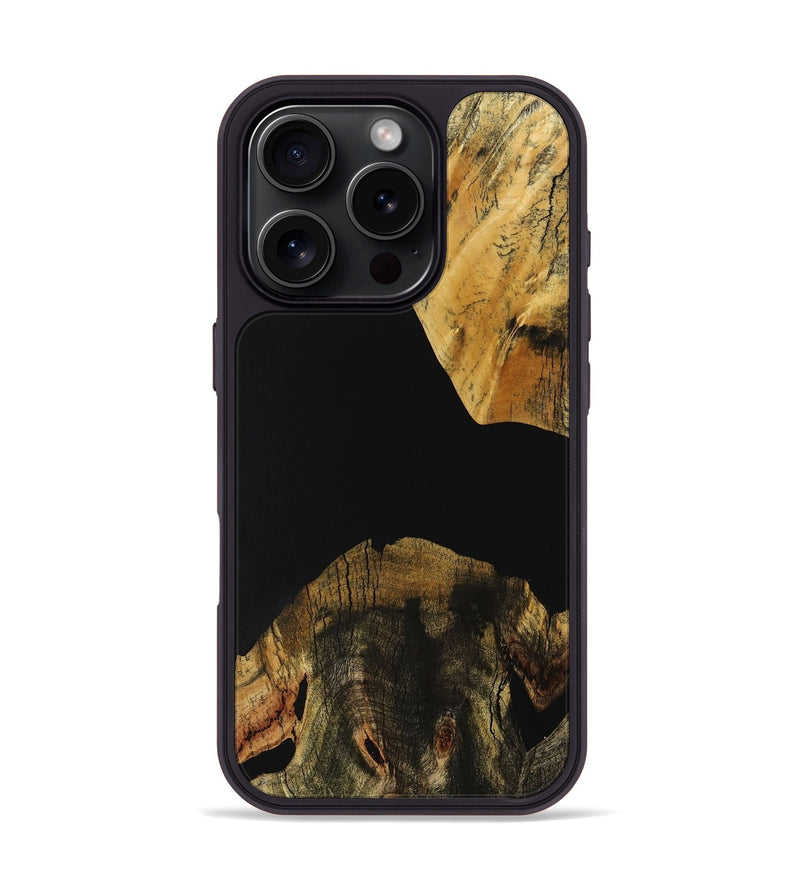 iPhone 16 Pro Wood Phone Case - Reyaud (Pure Black, 728698)