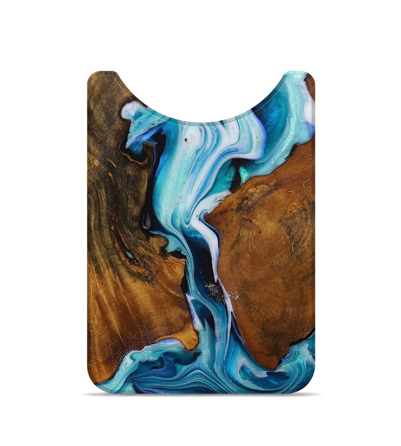 Live Edge Wood Wallet - Mandy (Blue, 728705)