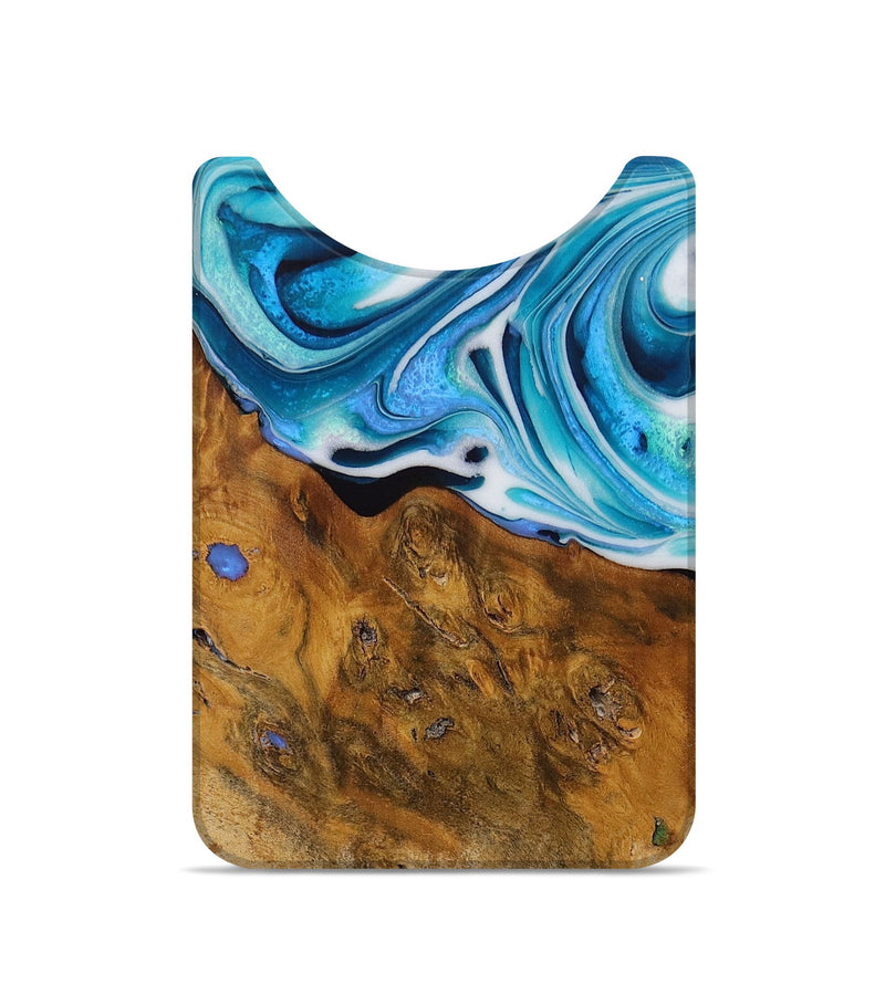 Live Edge Wood Wallet - Luann (Blue, 728706)