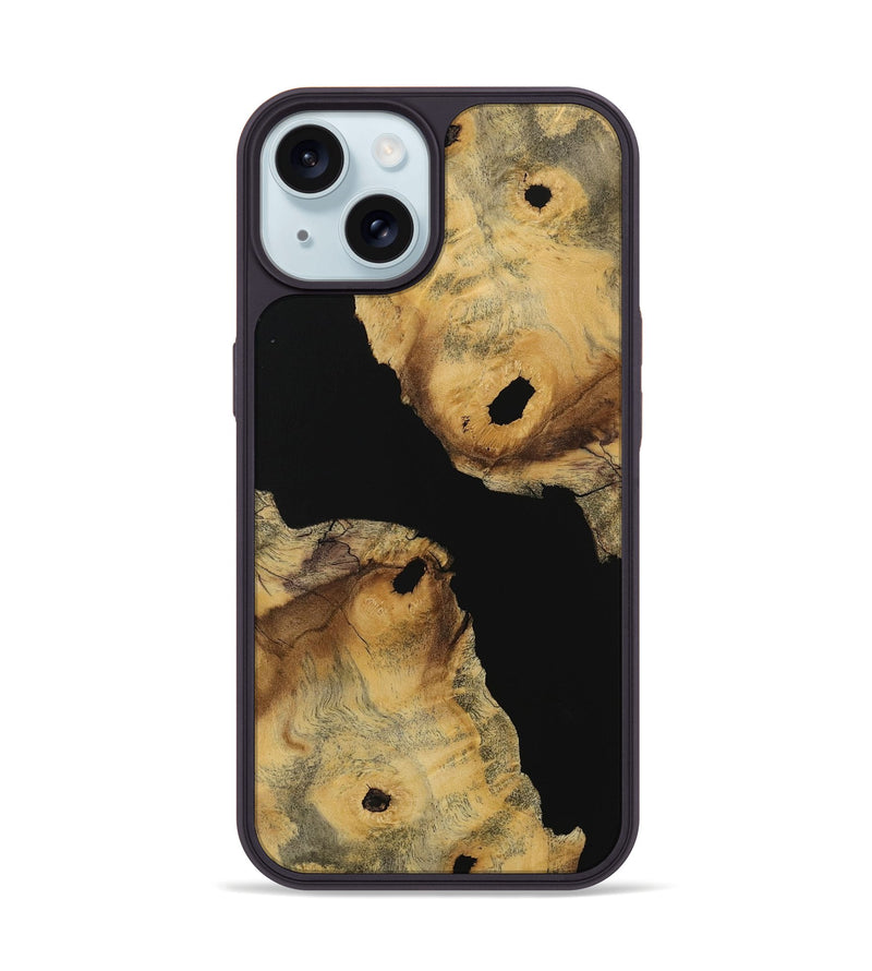 iPhone 15 Wood Phone Case - Wonda (Pure Black, 728801)