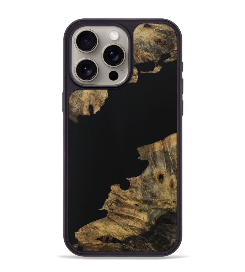 iPhone 15 Pro Max Wood Phone Case - Bryton (Pure Black, 728808)